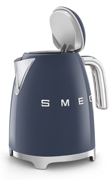 Електрическа кана SMEG KLF03NBEU, 2400 W, 1.7 л, 360° основа, Гланцово покритие, Морско синьо