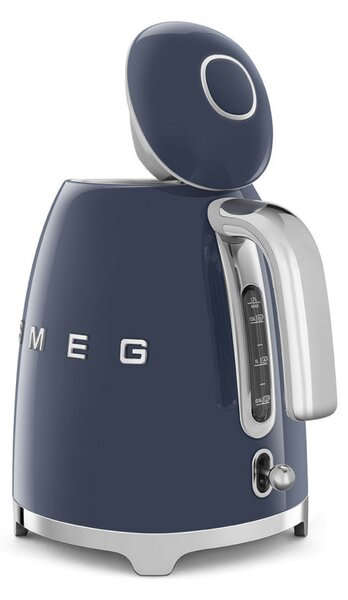 Електрическа кана SMEG KLF03NBEU, 2400 W, 1.7 л, 360° основа, Гланцово покритие, Морско синьо