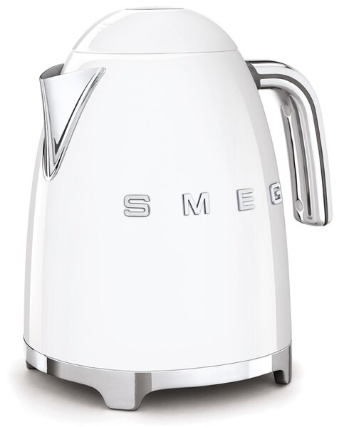 Електрическа кана SMEG KLF03WHEU, 2400 W, 1.7 л, 360° основа, Гланцово покритие, Бял