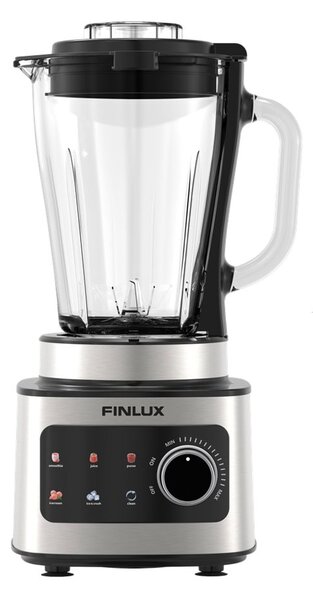 Блендер Finlux FTB-8115D, 1500W, 1.5 л. вместимост, 6 програми, 6 ножа от неръждаема стомана, инокс