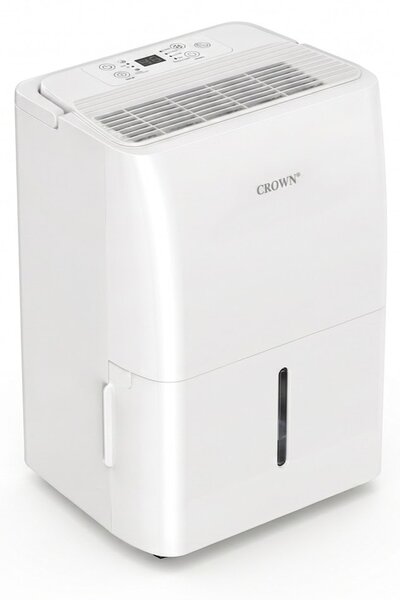 Обезвлажнител на въздух Crown TDE-16L25IHU, 380W, 2.5 l резервоар, HEPA филтър, UV светлина, йонизатор, таймер, бял