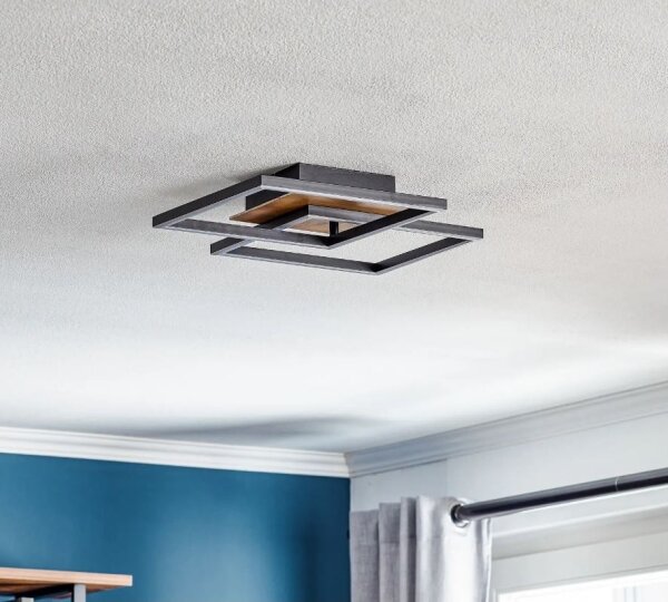 Briloner 3210-014 - LED Димируем плафон FRAME 2xLED/11W/230V кафяв