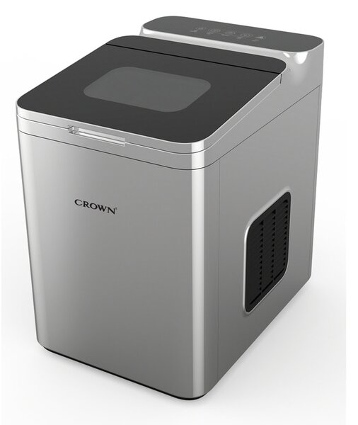 Ледогенератор Crown ICM-625S, 10кг дневен капацитет, 1.5 л резервоар, сив