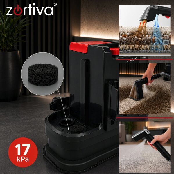 Екстрактор за тапицерия – за дивани, килими и автомобилни седалки VacTrim Zortiva 800 W, 17 000 Pa