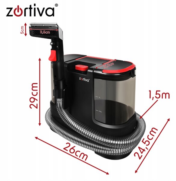 Екстрактор за тапицерия – за дивани, килими и автомобилни седалки VacTrim Zortiva 800 W, 17 000 Pa
