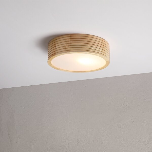 Плафон NATURAL MODERN 1xE27/15W/230V, диам. 27,5 см, от борова дървесина