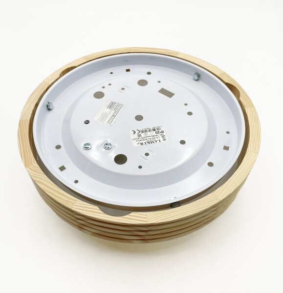 Таванно осветително тяло NATURAL MODERN SLIM 1xE27/15W/230V, Ø 27,5 см, от бор