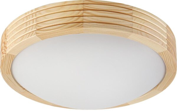 Таванно осветително тяло NATURAL MODERN SLIM 1xE27/15W/230V, Ø 27,5 см, от бор