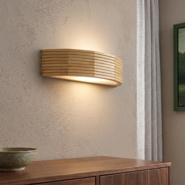 Настенен аплик NATURAL MODERN 1xE27/15W/230V от борова дървесина