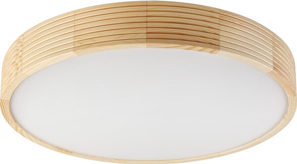 Плафониера NATURAL MODERN, 4xE27/15W/230V, Ø 58 см, борова дървесина