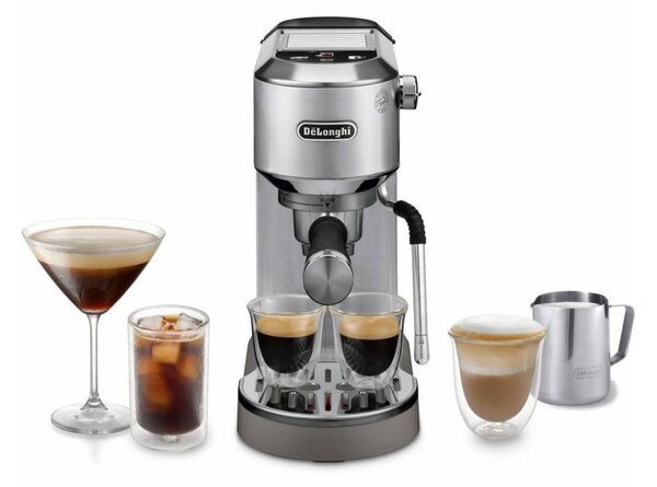 Кафемашина еспресо DeLonghi Dedica Duo, 15 bar налягане, Thermoblock система, металик