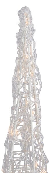 Коледна елха прозрачна 60 см вкл. LED IP44 - Coni