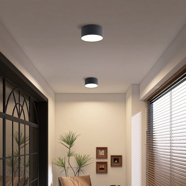 Brilagi - LED таванно осветително тяло за баня FORIS LED/14W/230V Ø 12 см черно IP44