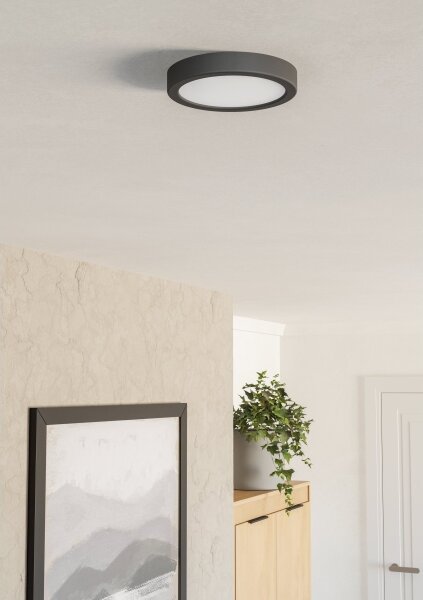 Eglo 901297-LED Таванно осветително тяло FUEVA LED/7,5W/230V 2700/4000/6500K Ø16,6см черно