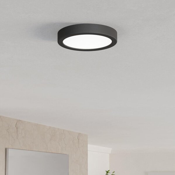 Eglo 901324 - LED таванно осветително тяло за баня FUEVA LED/7,5W/230V Ø16,6cm IP44 черно