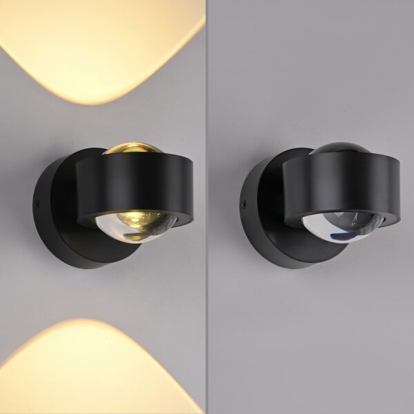 Schöner Wohnen 19331-18 - LED стенно осветително тяло CHIA 2xLED/2W/230V черно