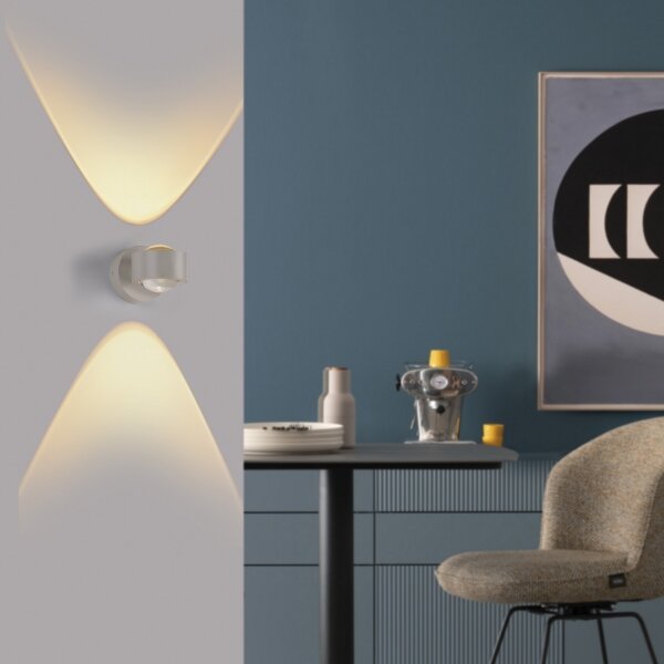 Schöner Wohnen 19331-39 - LED стенен аплик CHIA 2xLED/2W/230V сив