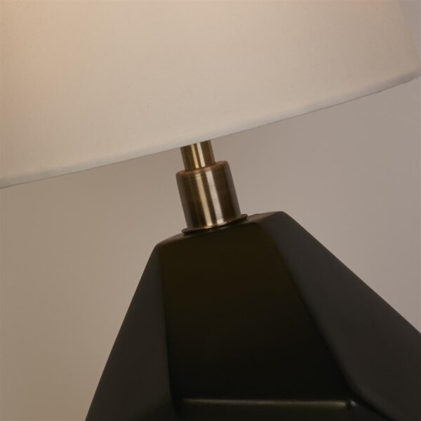 Searchlight EU88250BK - Настолна лампа APEX 1xE27/60W/230V черна/сива