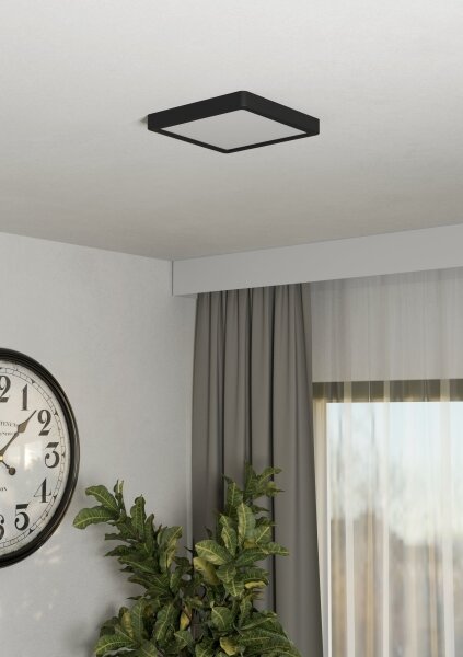 Eglo 901303-LED Таванно осветително тяло FUEVA LED/10,5W/230V 2700/4000/6500K 22x22см черно