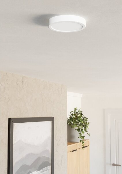 Eglo 901306-LED Таванен плафон FUEVA LED/7,5W/230V 2700/4000/6500K Ø16,6 cm бял