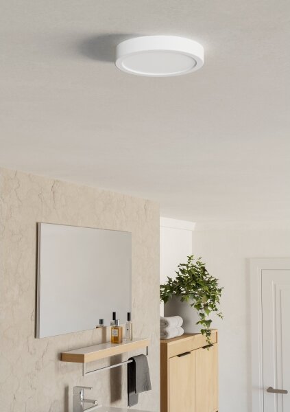 Eglo 901332 - LED таванно осветително тяло за баня FUEVA LED/7,5W/230V Ø 16,6 cm IP44 бяло
