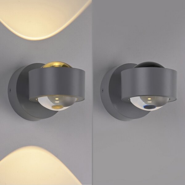 Schöner Wohnen 19331-21 - LED стенно осветително тяло CHIA 2xLED/2W/230V антрацит