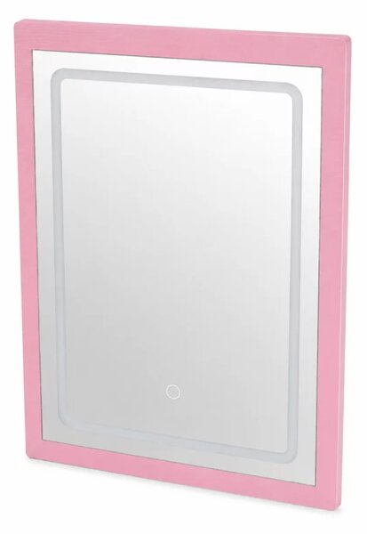 LED огледало за тоалетна масичка CRYSTAL - розово