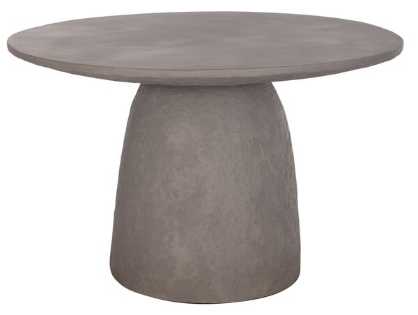 Кръгла трапезна маса SEPPO фиброцимент в сиво--φ119.5x75.5см