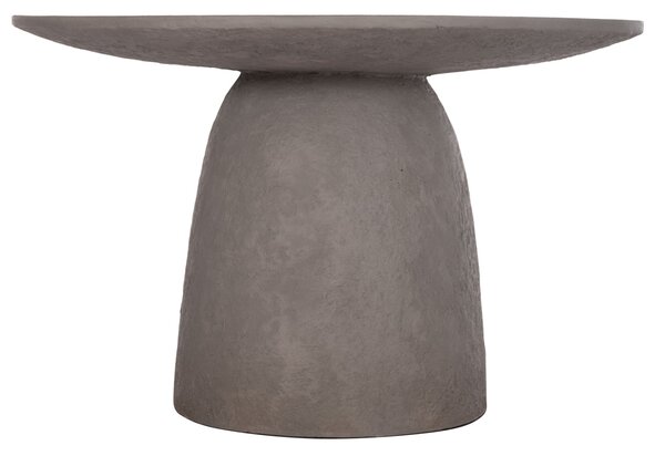 Кръгла трапезна маса SEPPO фиброцимент в сиво--φ119.5x75.5см