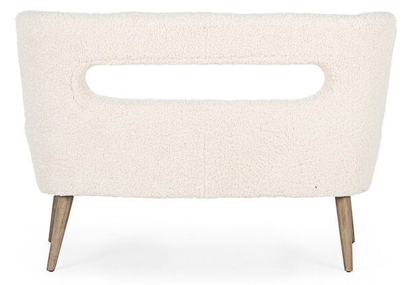 Кремав диван от изкуствен косъм 115 cm Cortina – Bizzotto