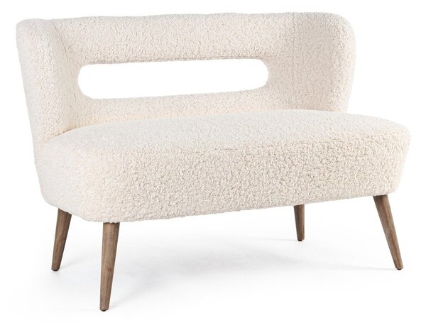 Кремав диван от изкуствен косъм 115 cm Cortina – Bizzotto
