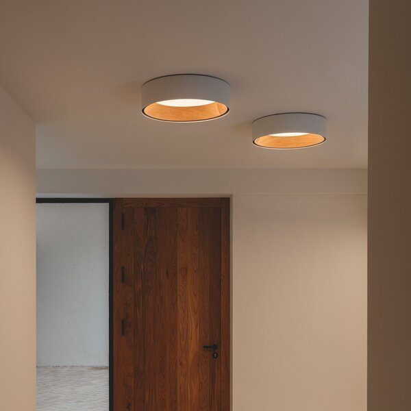 Vibia Duo 4870 LED плафон, бял, Затъмняване, Бял, Дневна/трапезария, Метал, Модерен
