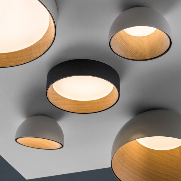 Vibia Duo 4876 наклонен LED плафон, бял, Затъмняване, Бял, Дневна/трапезария, Метал, Модерен