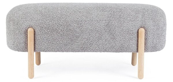 Сива подплатена пейка от прежда с примки от букле Dayla – Bizzotto