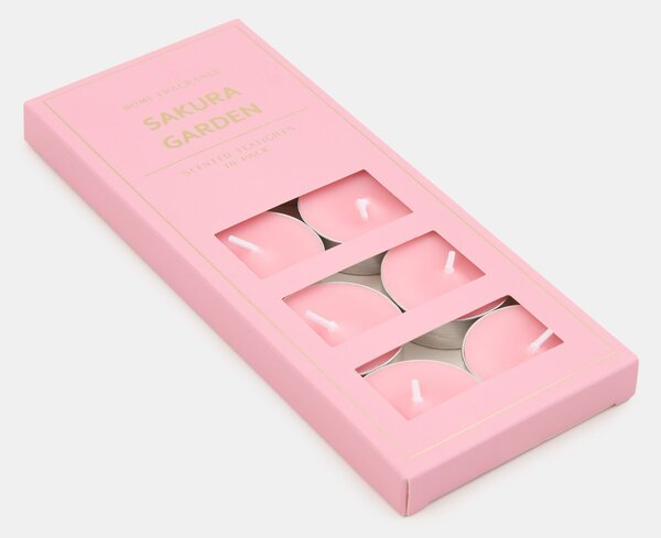 Sinsay - Свещи тип tealight 10 pack Sakura Garden - пастелнорозово
