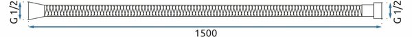 Душ маркуч Rea Titan 150 cm