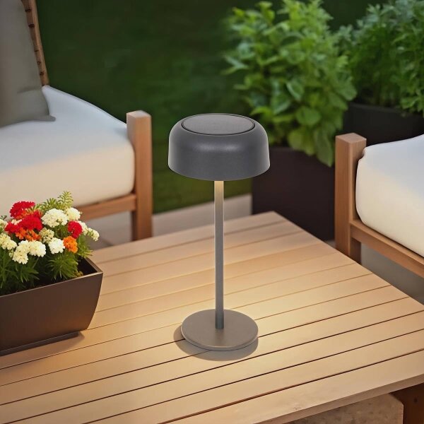 Hesperide - LED соларна настолна лампа BOLTY LED/3,7V 2600 mAh IP65 антрацит