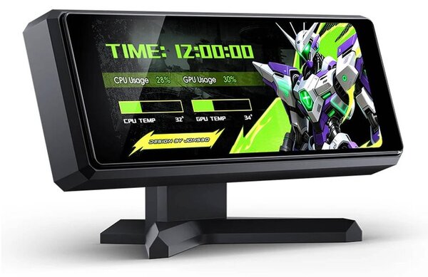 Дисплей за компютърна кутия Jonsbo DS339, 3.39" 376x960 60Hz IPS екран, USB, черен