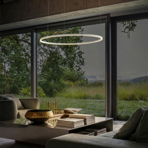 Ideal Lux - LED Димируем пендел ORACLE S LED/28W/230V 4000K Ø 50 см бял