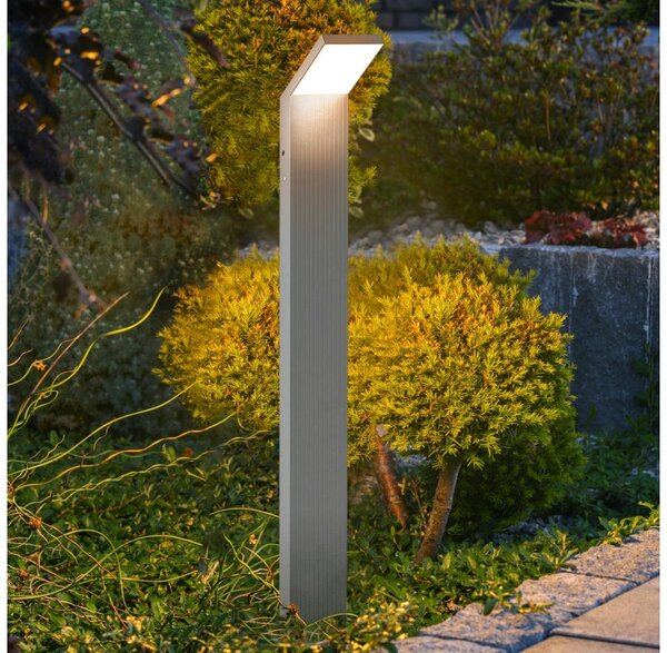 Brilagi - LED външна лампа RIANO LED/8W/230V сребриста IP65 80 см