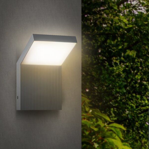Brilagi - LED външно стенно осветително тяло RIANO LED/8W/230V, сребристо, IP65