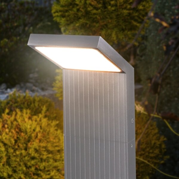 Brilagi - LED външна лампа RIANO LED/8W/230V сребриста IP65 80 см