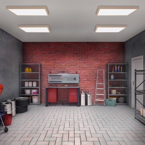 Brilagi -LED Плафон за баня FRAME LED/50W/230V 60x60 cm IP44 бежов