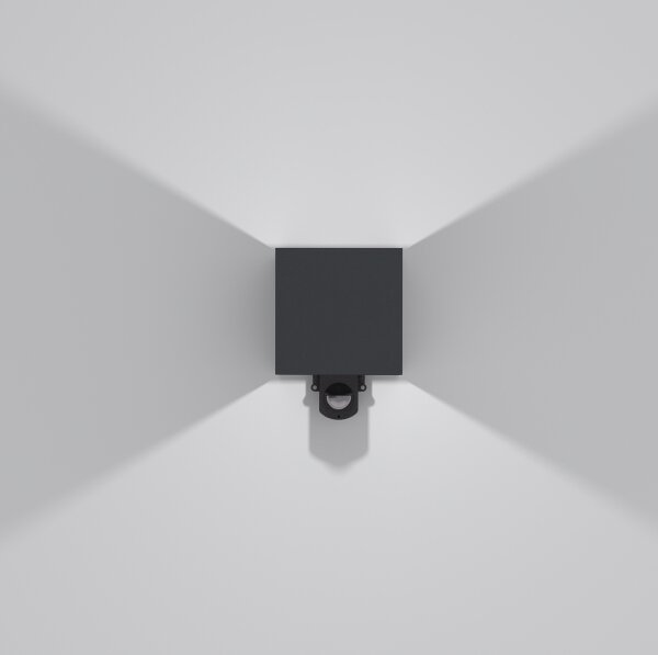 Brilagi - LED външно стенно осветително тяло с сензор CUBE LED/6W/230V антрацит