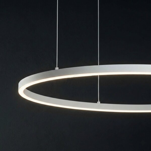 Ideal Lux - LED Пендел ORACLE SLIM LED/76W/230V 3000K Ø 150 см бял