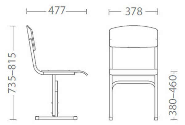 Дървен стол - УЧЕНИЧЕСКИ СТОЛ E - 274