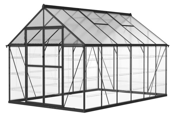 Поликарбонатна градинска оранжерия Flora 2,4 x 3,6 м CoverTech черна