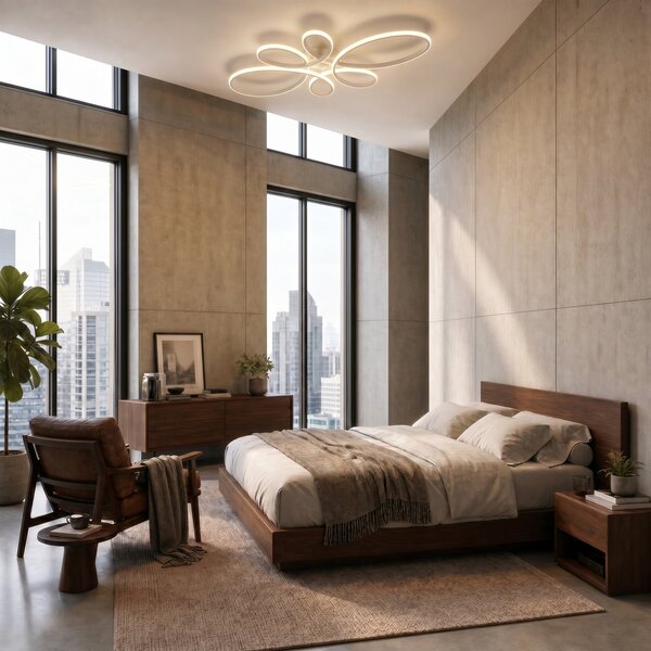 Trio Lighting Светодиодна лампа за таван Fly, матово бяла, 4000 K, 83 cm x 45 cm, Затъмняване, Бял, Дневна/трапезария, Метал, Модерен