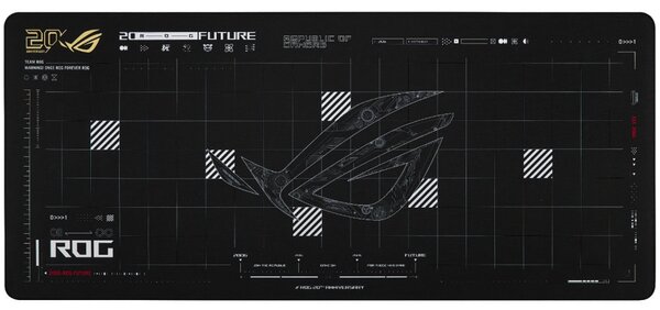 Подложка за мишка Asus ROG Scabbard II XXL Edition 20, гейминг, черна, 900 x 400 x 3 mm
