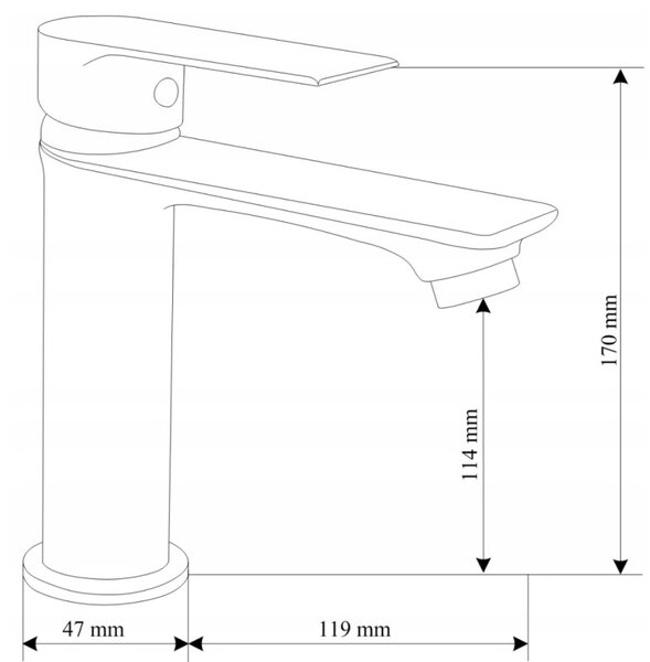 Mexen Royo смесител за мивка, графит - 72200-66